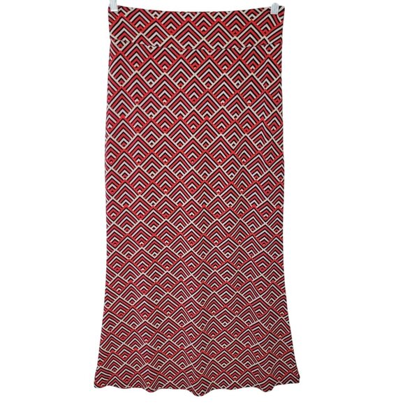 BCBG Maxazria Dresses & Skirts - BCBG Maxazria Geometric Print Maxi Skirt Womens Size M High Slit Multicolor